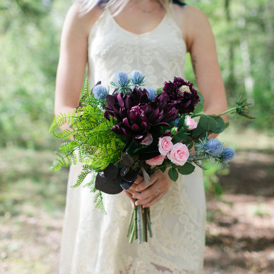 Bordeaux bridesmaid bouquet – The Sage Bouquet