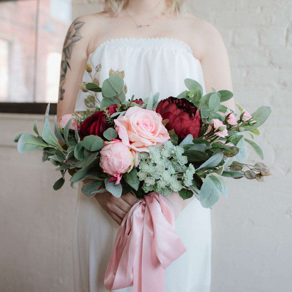 Burgundy Blush bridal bouquet The Sage Bouquet Burgundy Blush bridal bouquet The Sage Bouquet
