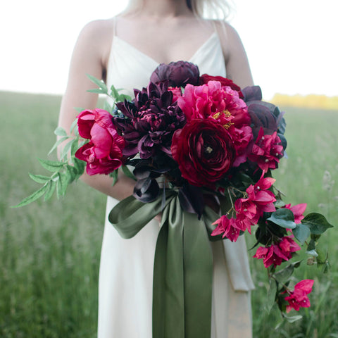 Raspberry bridal bouquet